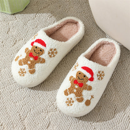 Christmas Snowflake Gingerbread Slippers