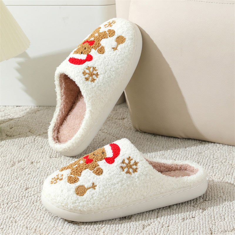 Christmas Snowflake Gingerbread Slippers