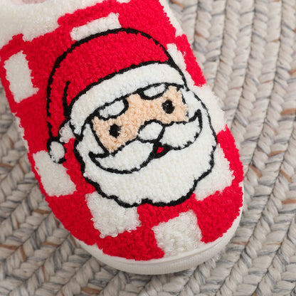 Christmas Plaid Santa Claus Slippers